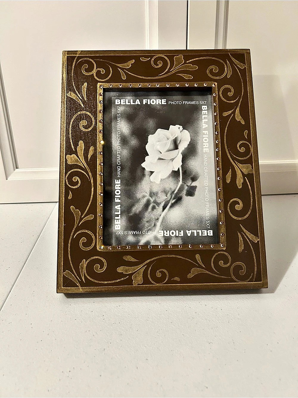 Bella Fiore Ornate Floral Picture Frame Brown & Gold